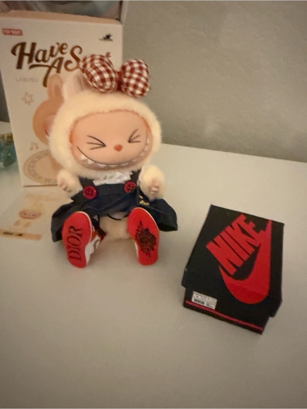Labubu Have a Seat Pop Mart + Custom Denim Outfit - Picture 12 of 16